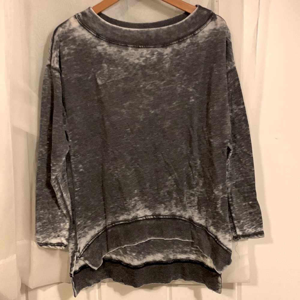 $5/25 Free Society boat neck sweatshirt high low hem